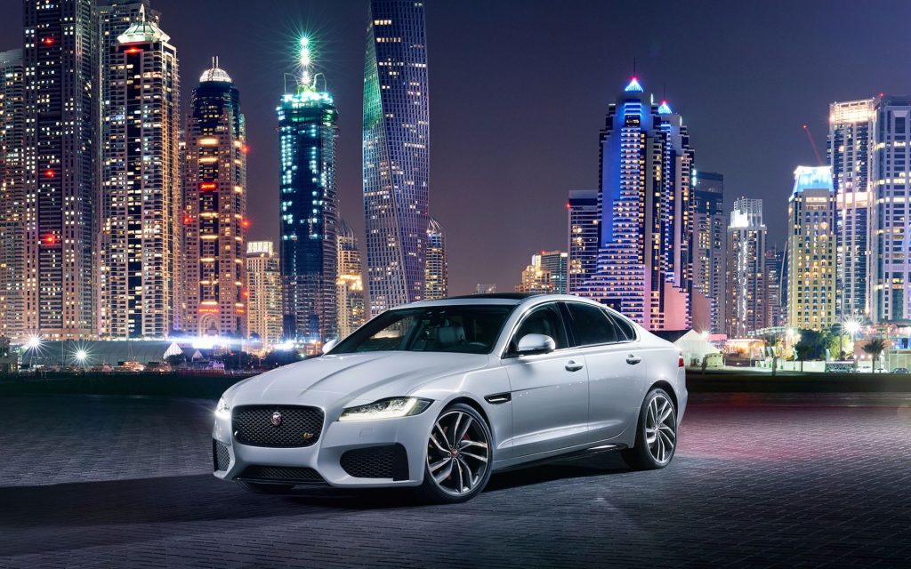 Fabulous White 2016 Jaguar Xf On City Fhd Wallpaper