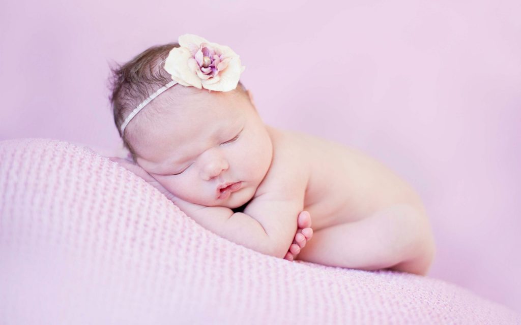 Fairy New Born Girl Baby Sleep Fhd Wallpaper
