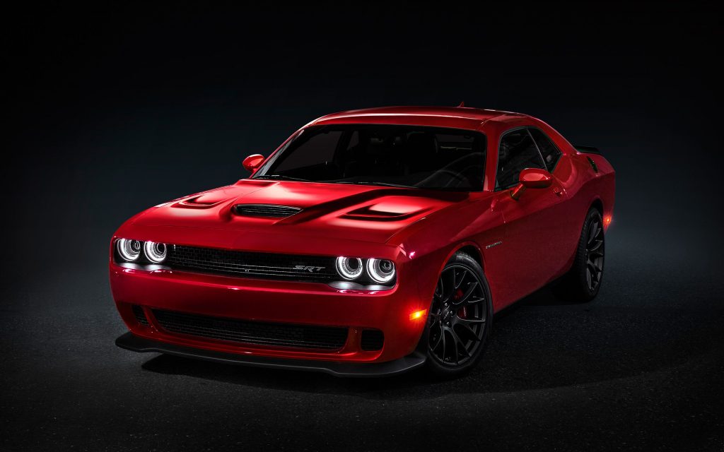 Fancy Red Dodge Challenger Srt Hellcat 2015 Fhd Wallpaper