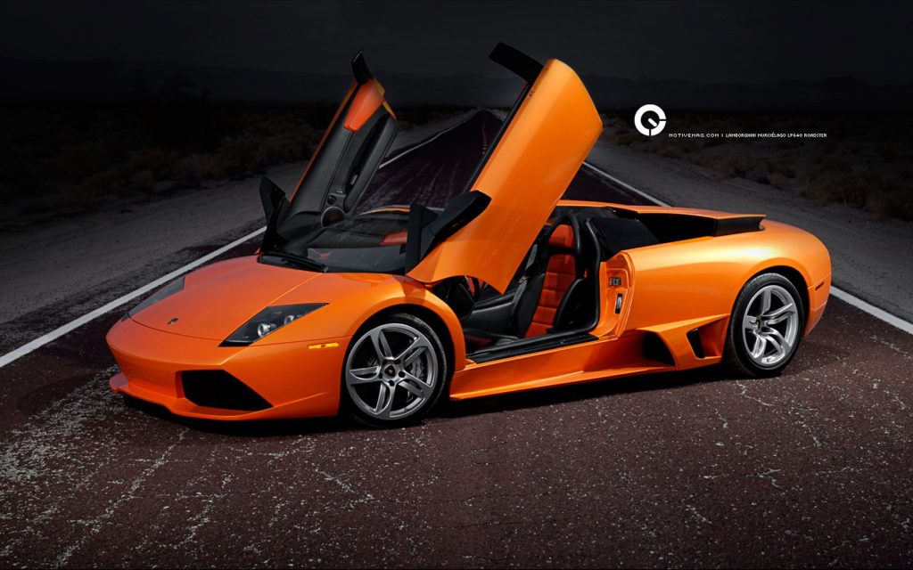 Fashionable Orange Lamborghini Murcielago Hd Wallpaper