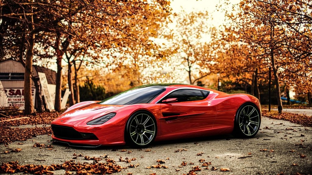 Fashionable Red Aston Martin Dbc Concept 2013 Fhd Wallpaper