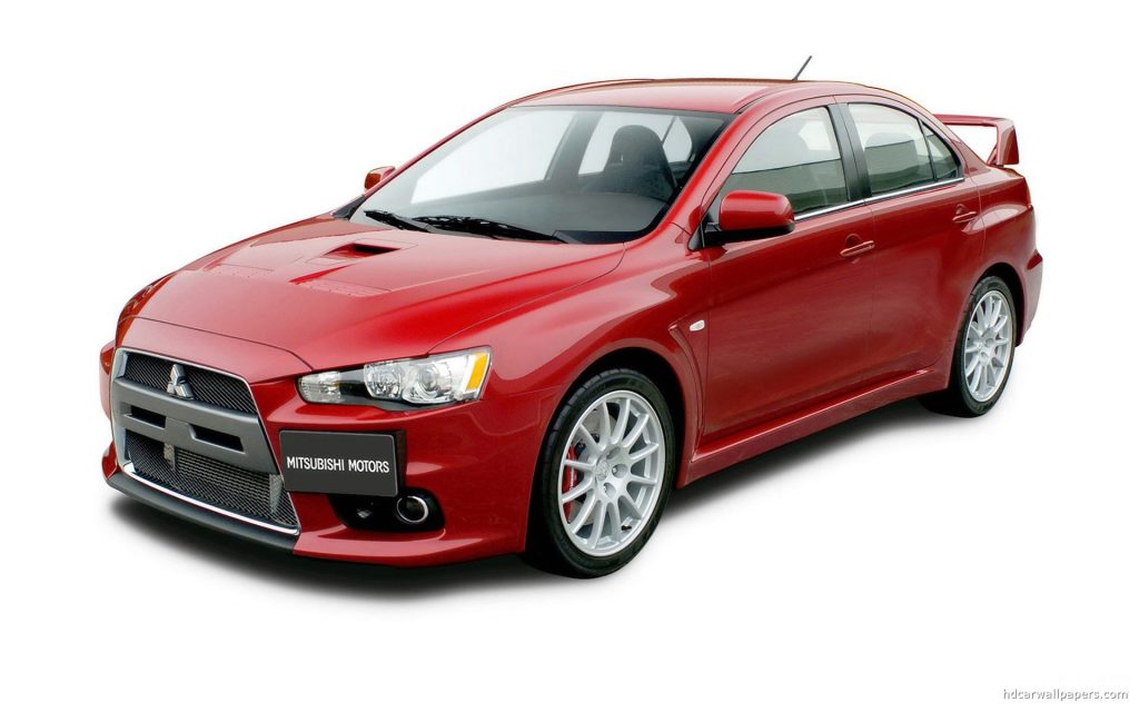 Fashionable Red Mitsubishi Lancer Evo X Fhd Wallpaper