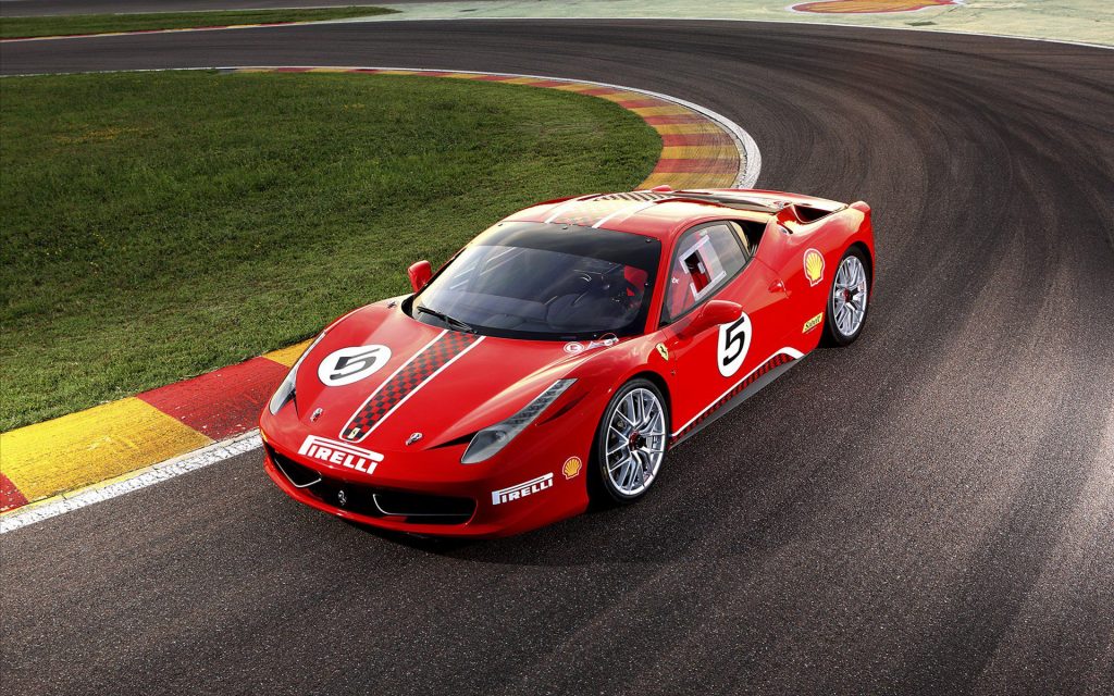 Ferrari 458 Challenge Red Sport Car Fhd Wallpaper