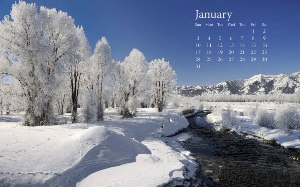 Fhd Fresh Snow January Calender Images For Winter Season Wallpapers