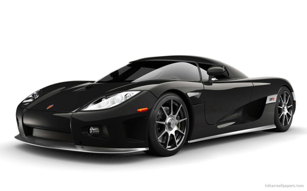 Fine Looking Shiny Black Koenigsegg Ccx Hd Wallpaper