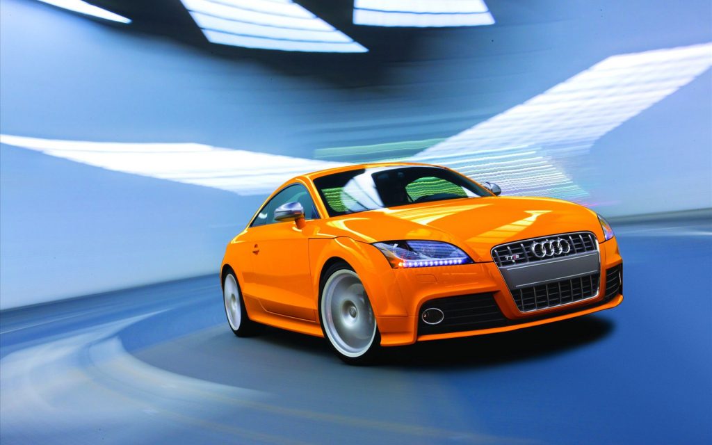 Flame Orange 2009 Audi Tts Coupe Car Fhd Wallpaper