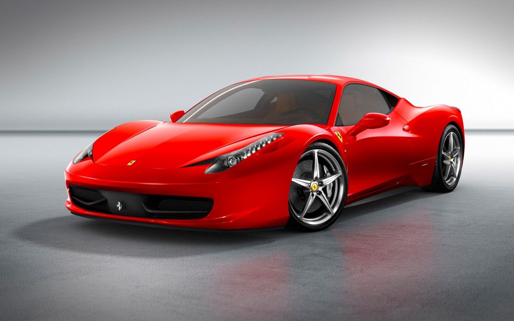 Flaming Red 2010 Ferrari 458 Italia Stylish Fhd Wallpaper