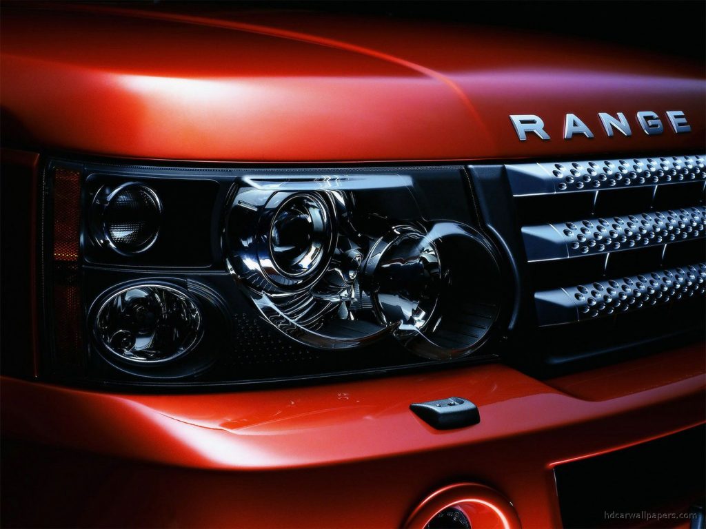 Flaming Red Land Rover Range Rover Sport Headlight Hd Wallpaper