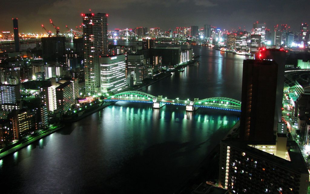 Glittering City Tokyo Fhd Wallpaper