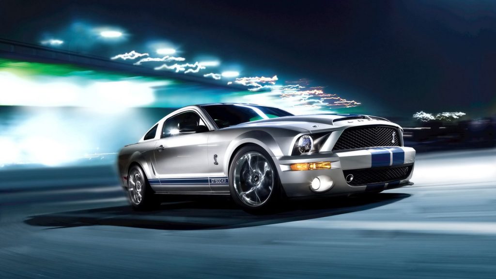 Glittering Grey Ford Mustang Shelby Fhd Wallpaper