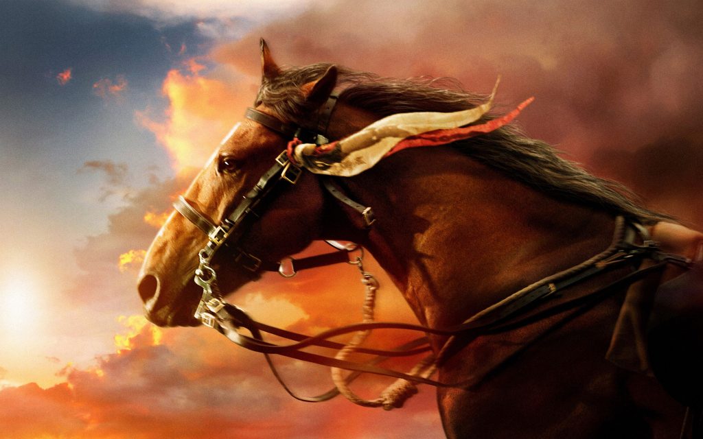 Golden Courageous War Horse Fhd Wallpaper