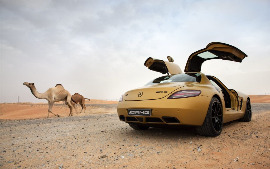 Golden Fairy 2010 Mercedes Benz Sls Amg Desert Gold 8 Fhd Wallpaper