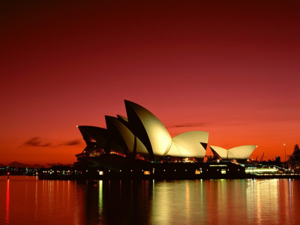 Golden Ornamentation Sydney Opera House Hd Wallpaper