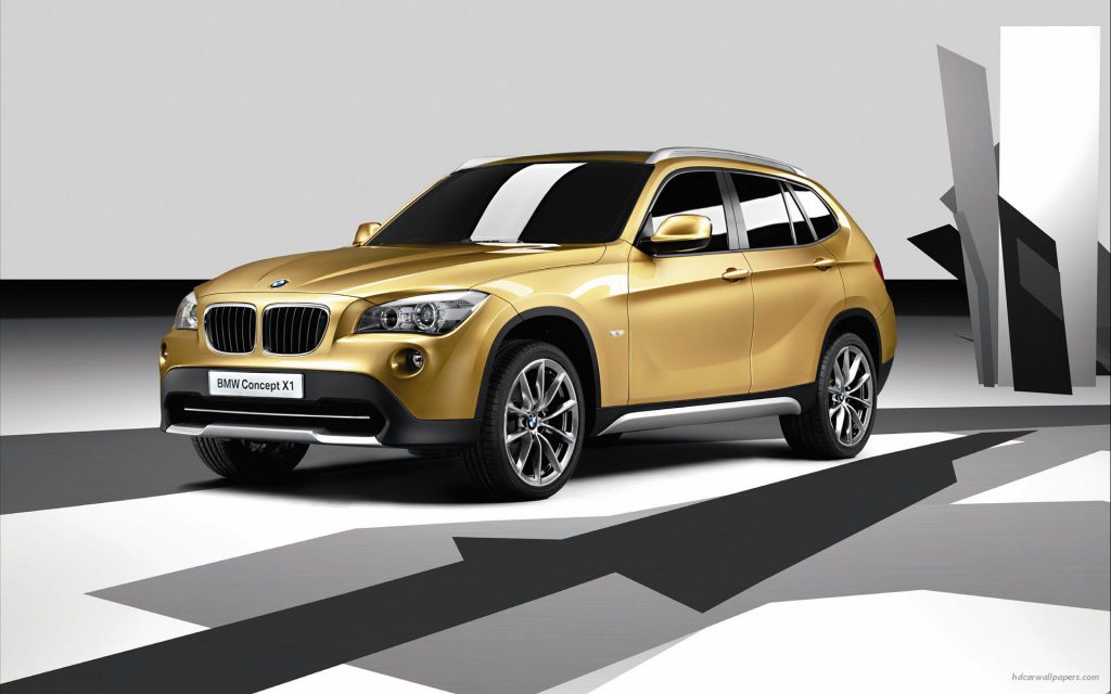 Golden Yellow Bmw X1 Concept 3 Car Fhd Wallpaper