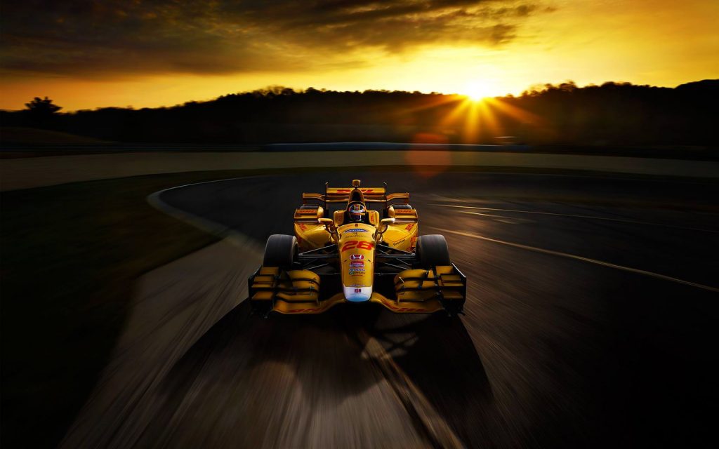 Golden Yellow Honda F1 Race Car 1 Fhd Wallpaper