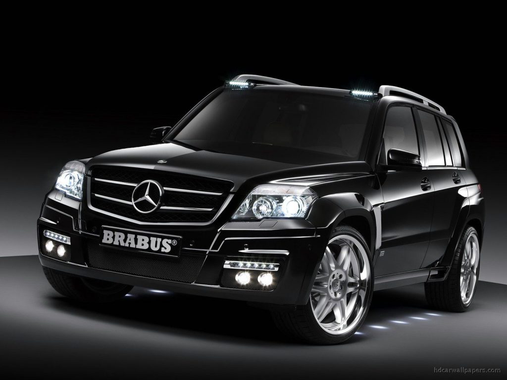 Gorgeous Black Mercedes Brabus Glk Widestar Hd Wallpaper