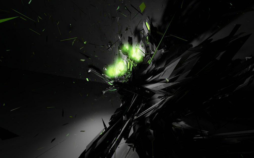 Green Explosion Black 3d Abstract Hd Wallpaper