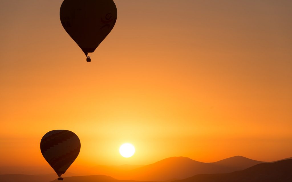 Hot Air Ballons Sunrise Morning Fhd Wallpapers