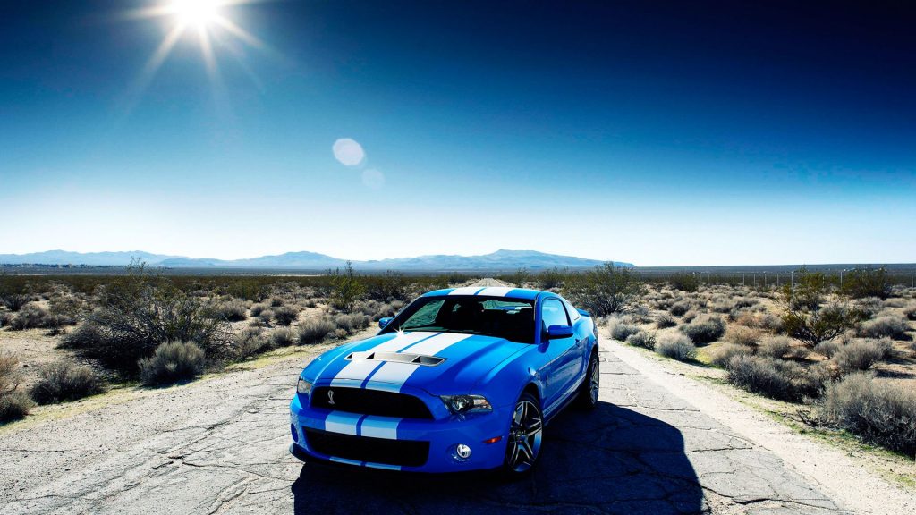 Hot Blue Ford Shelby Gt500 Car Fhd Wallpaper