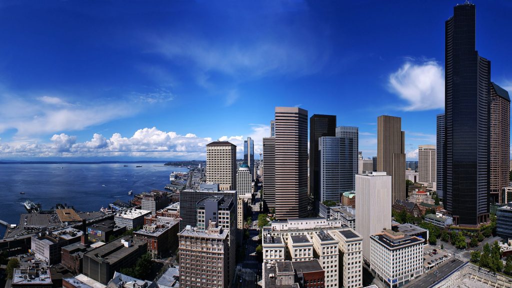 Huge Buildings Seattle City United States Fhd Wallpaper