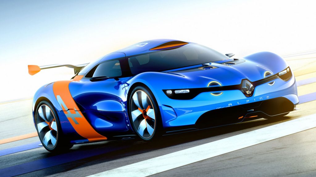 Incredible Blue Renault Alpine Concept Car Fhd Wallpaper