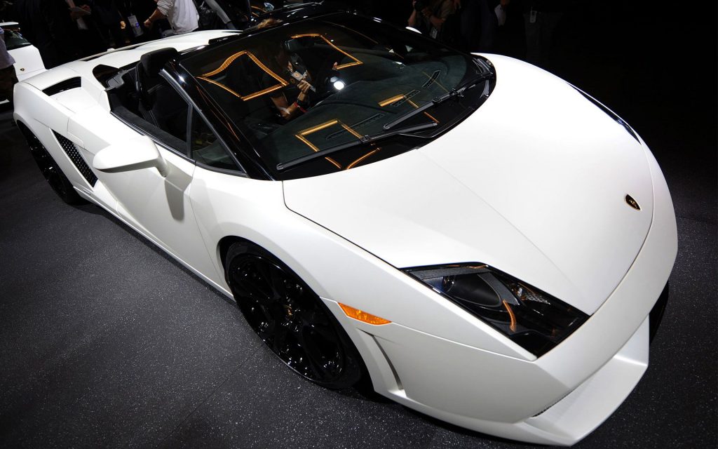 Lamborghini Milky White Beautiful Car Fhd Wallpaper