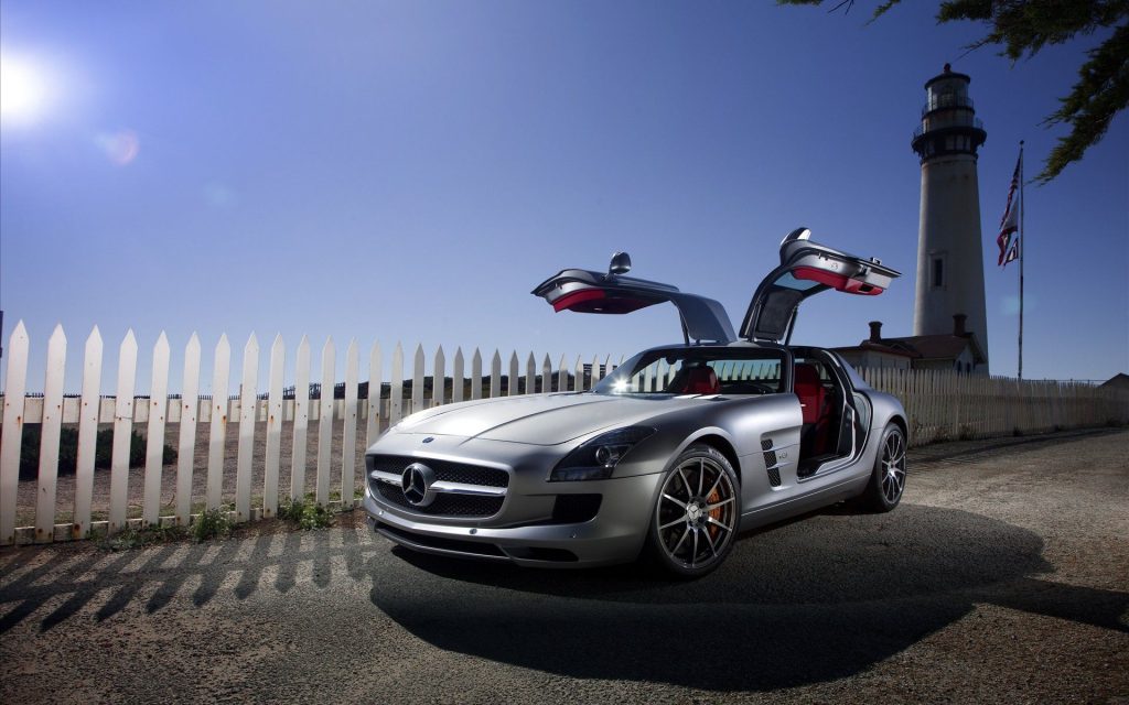 Lavishing Anti Flash White 2011 Mercedes Benz Sls Amg 17 Fhd Wallpaper