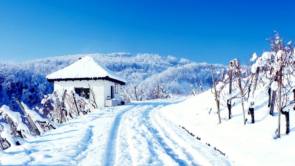Lovely Snowy Cottage Winter Season Cool Fhd Wallpaper