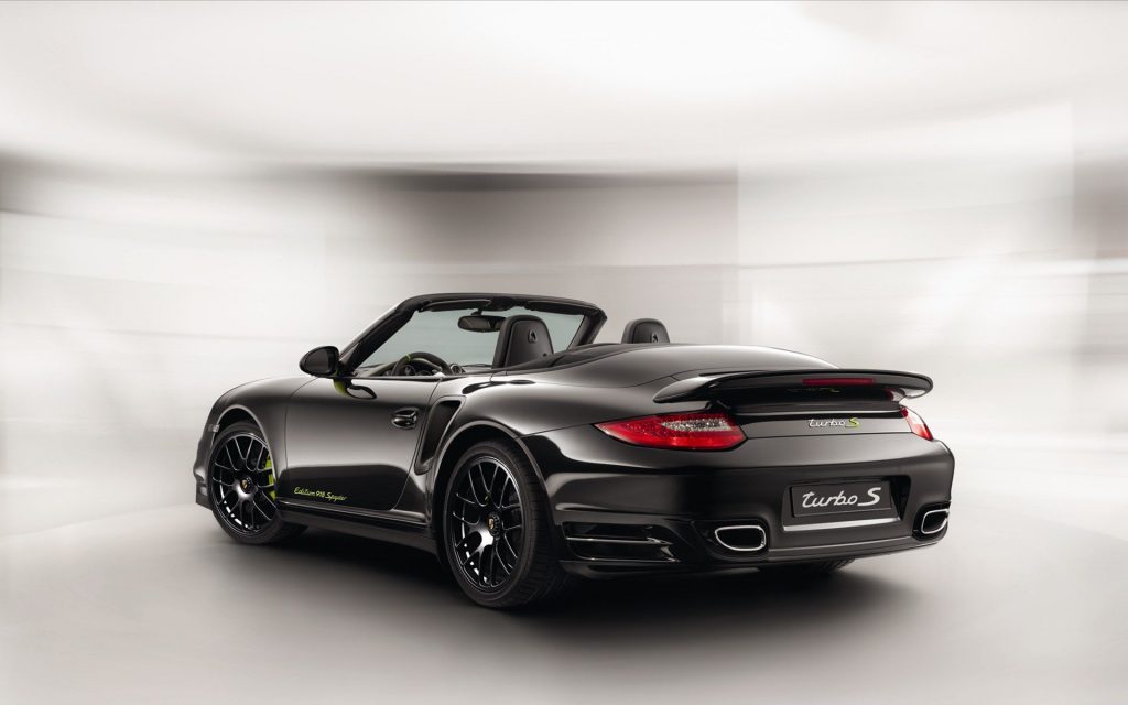 Luxurous Black Porsche Turbo S 918 Spyder Fhd Wallpaper