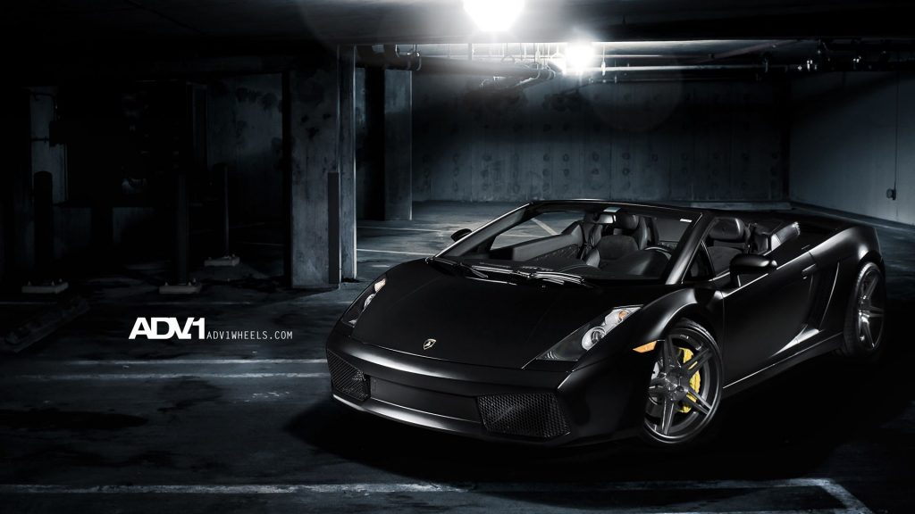 Majestic Black Adv1 Lamborghini Gallardo Spyder Fhd Wallpaper