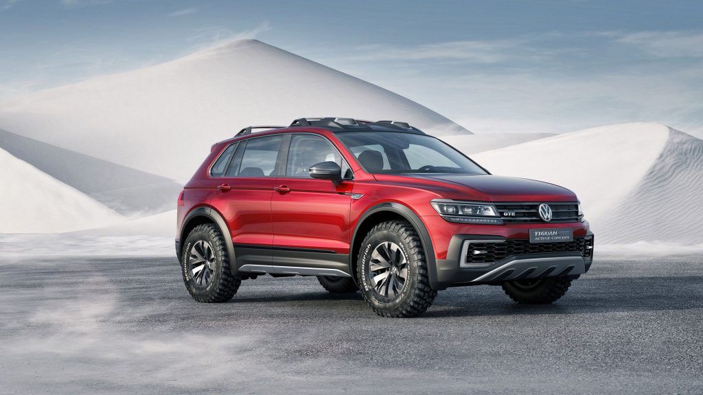 Majestic Red 2017 Volkswagen Tiguan Gte Active Concept Fhd Wallpaper