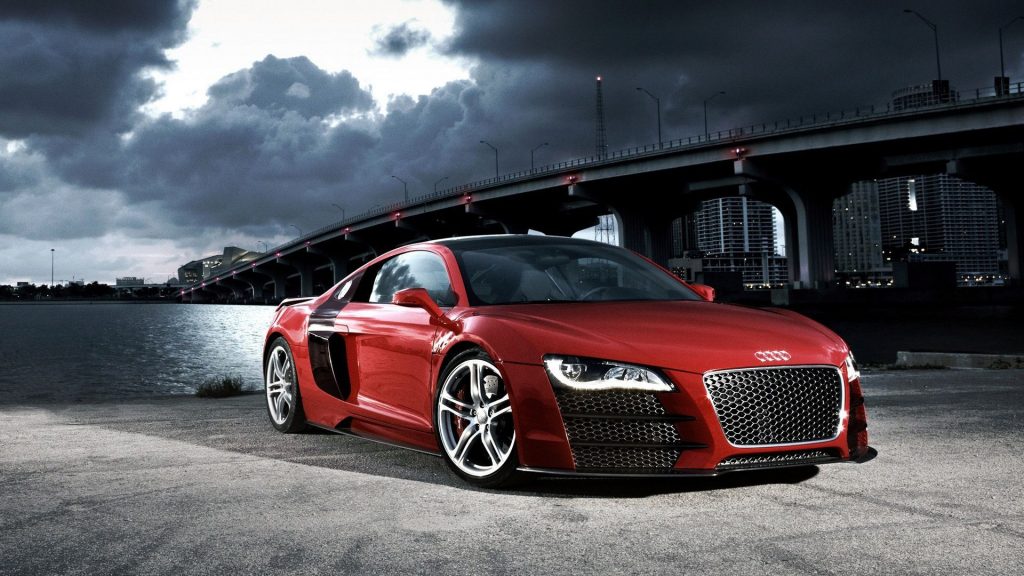 Majestic Red Audi R8 Tdi Le Mans Concept Car Fhd Wallpaper