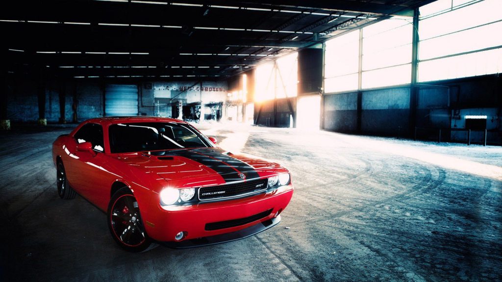 Majestic Red Dodge Challenger Srt Fhd Wallpaper