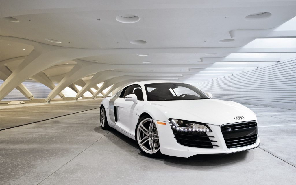 Majestic White Audi R8 2011 Fhd Wallpaper