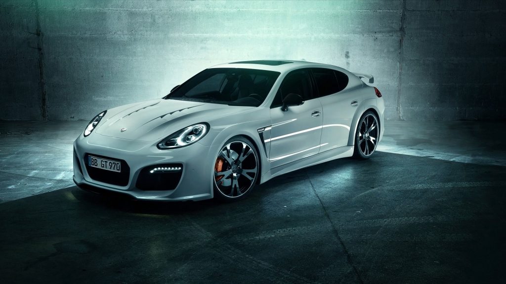 Majestic White Techart Porsche Panamera Turbo Grandgt 2014 Fhd Wallpaper