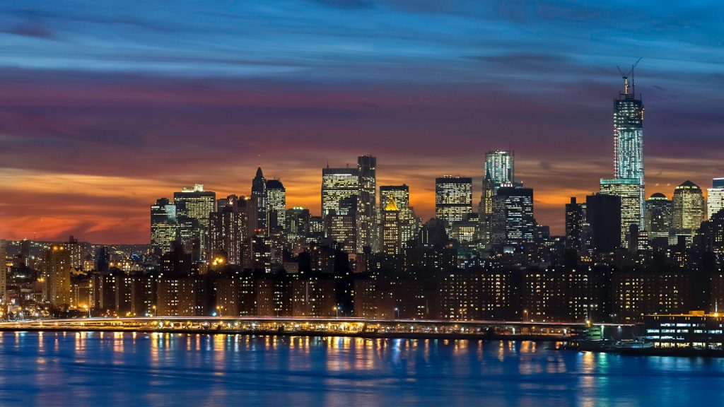 Manhattan Skyline New York Panorama Fhd Wallpaper