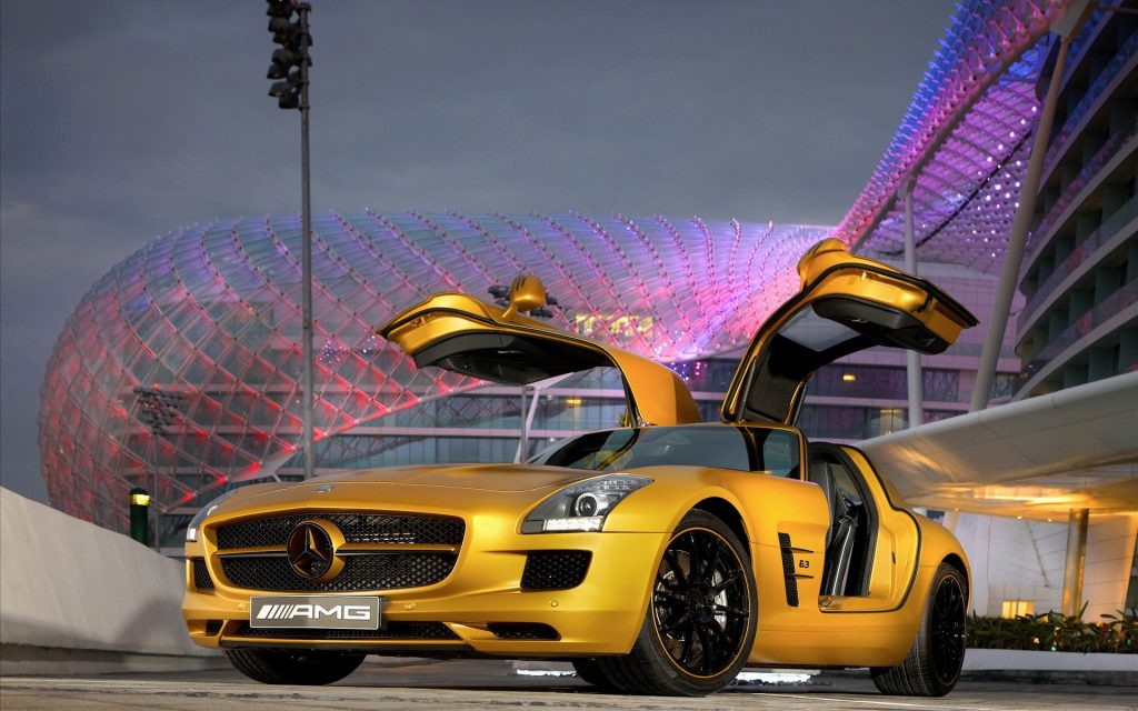 Marvellous Yellow 2010 Mercedes Benz Sls Amg Desert Gold 5 Fhd Wallpaper