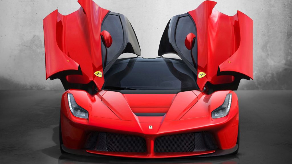 Most Stylish Red Ferrari Laferrari Fhd Wallpaper