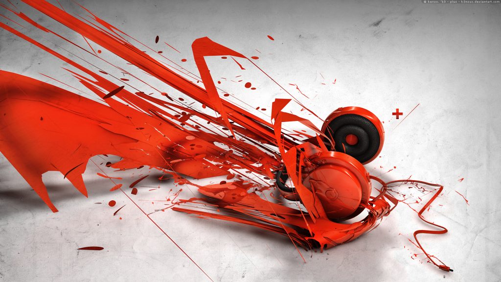 Music Headphones Abstract Graphic Design Fhd For Wallpaper