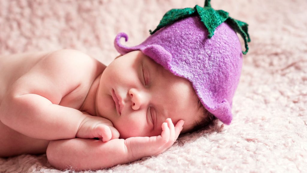 New Born Baby With Hat Sleeping Uhd 4k Wallpaper