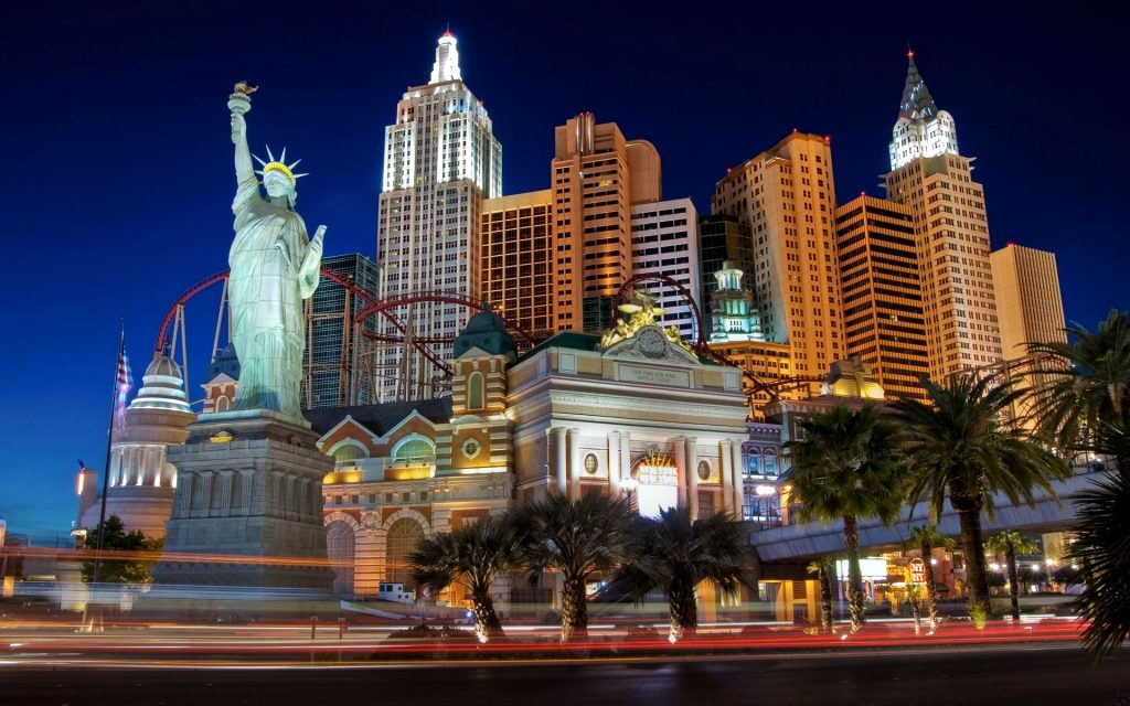 New York Hotel Casino Gloaming Fhd Wallpaper