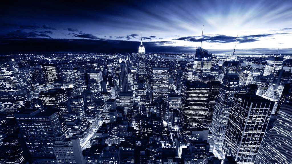 New York In Blue Eye Catching Fhd Wallpaper