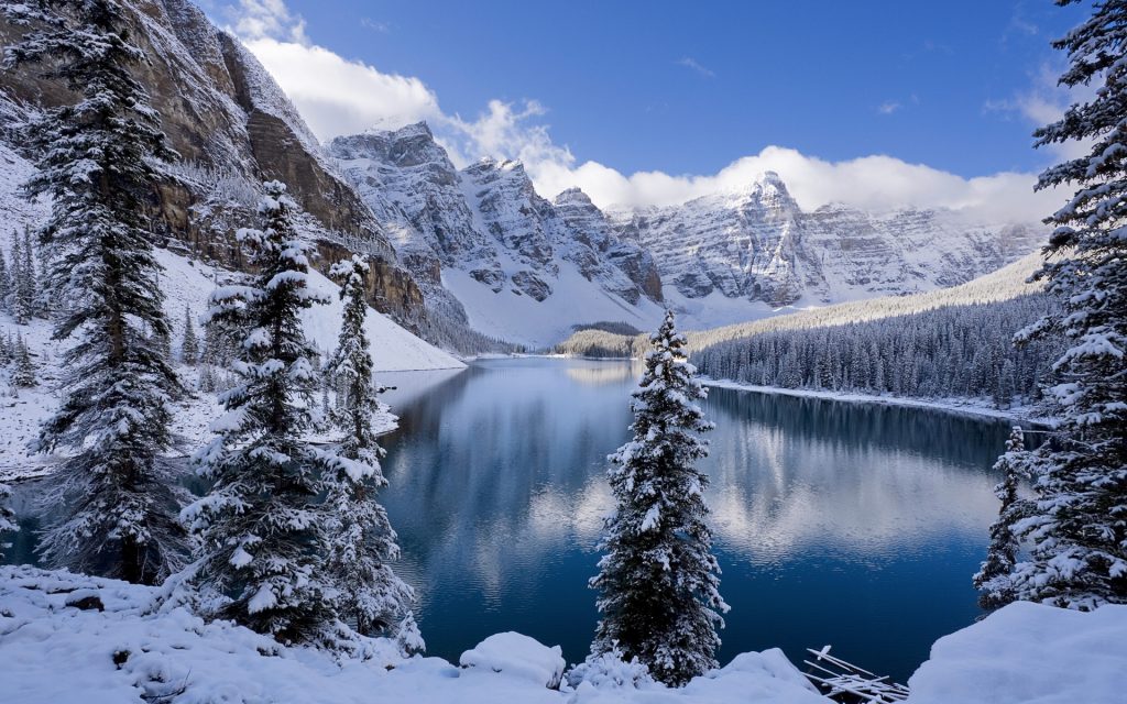 Wenkchemna Peaks And Moraine Lake, Banff National Park, Alberta, Canada