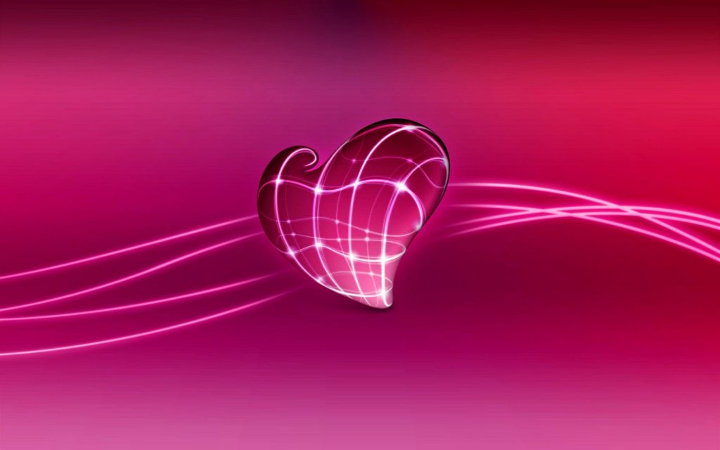 Pink Love Heart Abstracts 3d Fhd Wallpaper