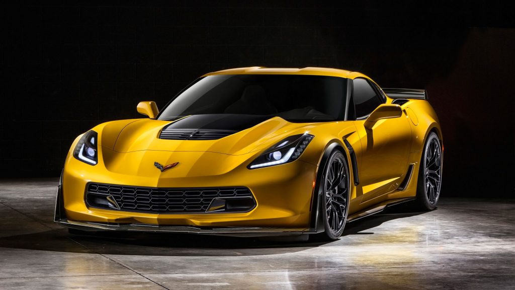 Precious Yellow Chevrolet Corvette Z06 2015 Fhd Wallpaper