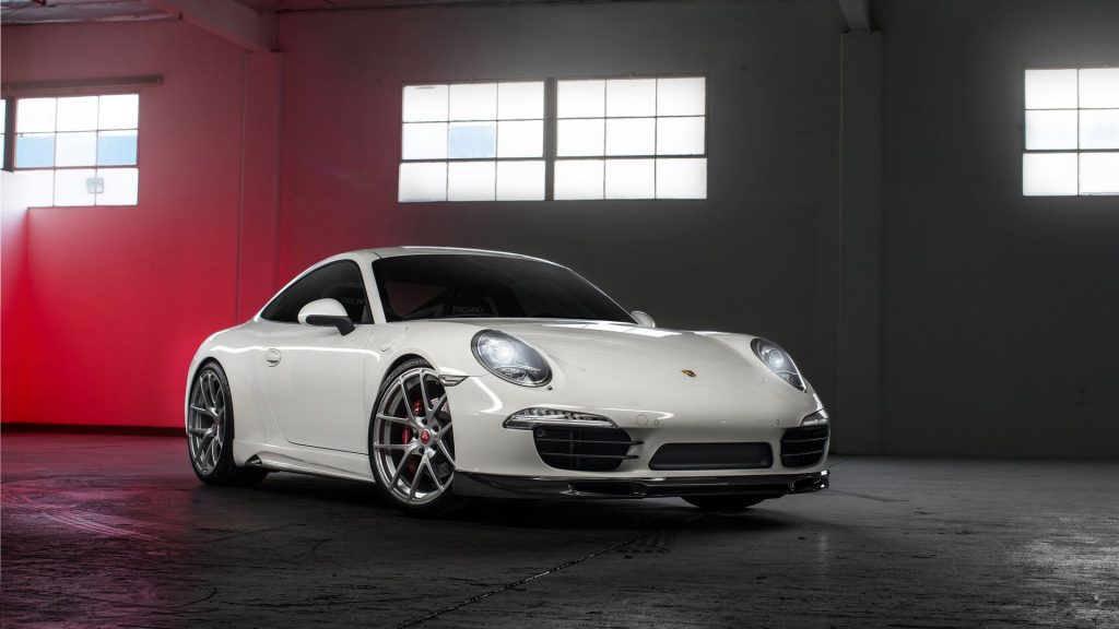 Prestigeous White Vorsteiner Wheels Porsche 911 Fhd Wallpaper