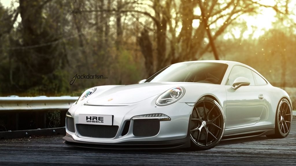 Prestigious White Porsche 911 Gt3 Fhd Wallpaper