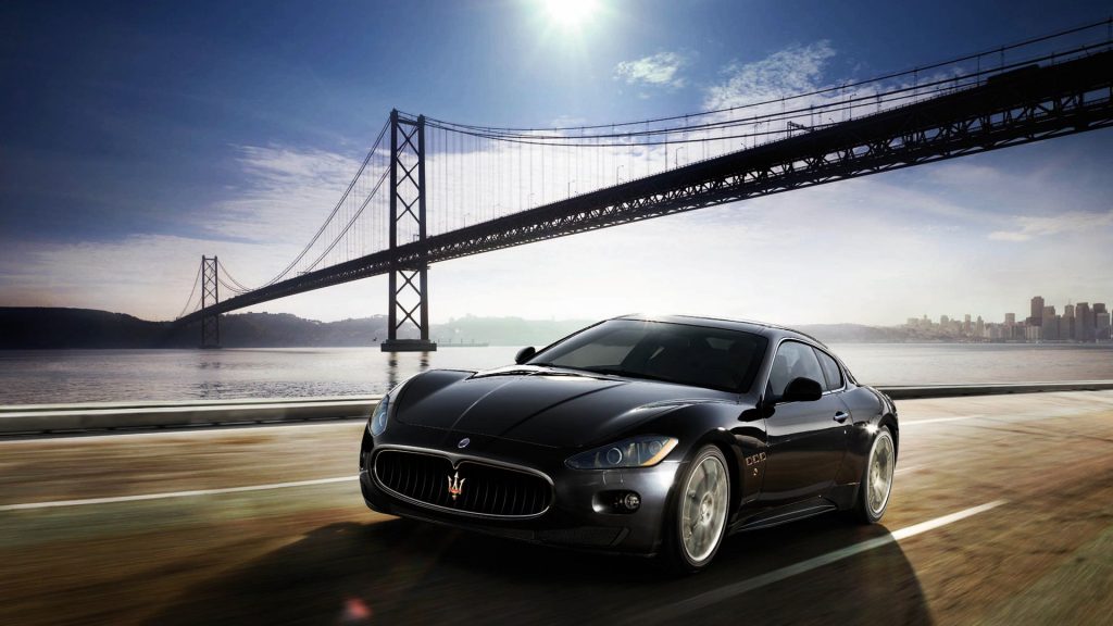 Pretty Black Maserati Granturismo Fhd Wallpaper