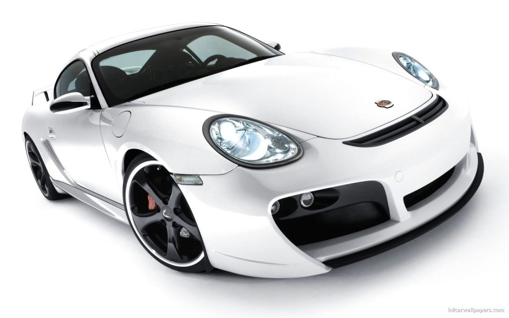 Royal White Porsche Cayman Techart Fhd Wallpaper