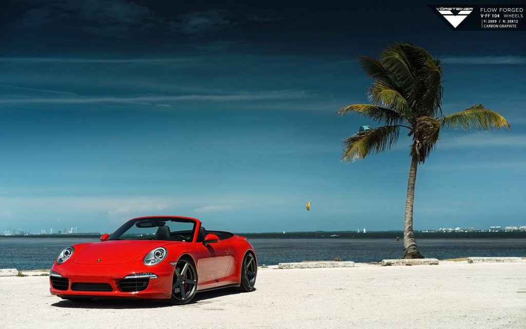 Ruby Red Convertable 2015 Vorsteiner Porsche 911 Carrera 4s Vff 104 Fhd Wallpaper